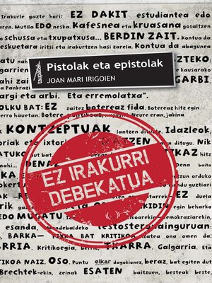 cover image of Pistolak eta epistolak
